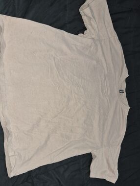 Neutral Beige Oversized Comfrt Brand Tee